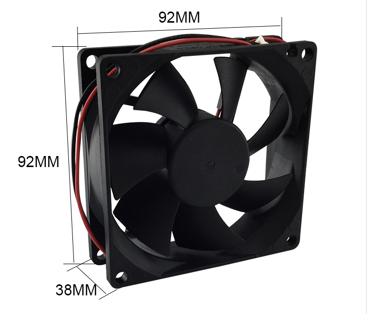 customization small size high CFM 92*92*38mm  12V /24V /48V  DC brushless cooling fan industrial axial cooling fan exhaust fan