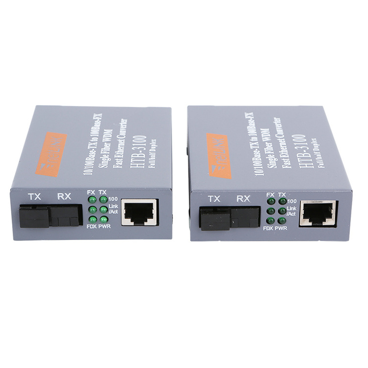 10/100M Fiber Media Converter HTB-3100 Netlink 25km A/B Converter Fiber Optic Media Converter HTB-3100