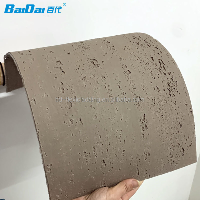 Self adhesive outdoor natural soft flexible stone tile cladding veneer sheets panels wallpaper