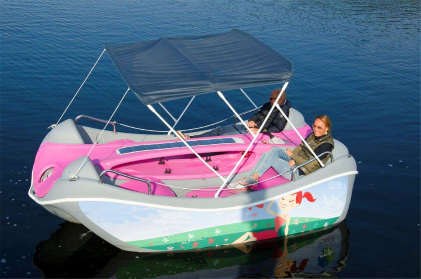 High quality solar electric pedal boat economy water solar powered electric boat for sale