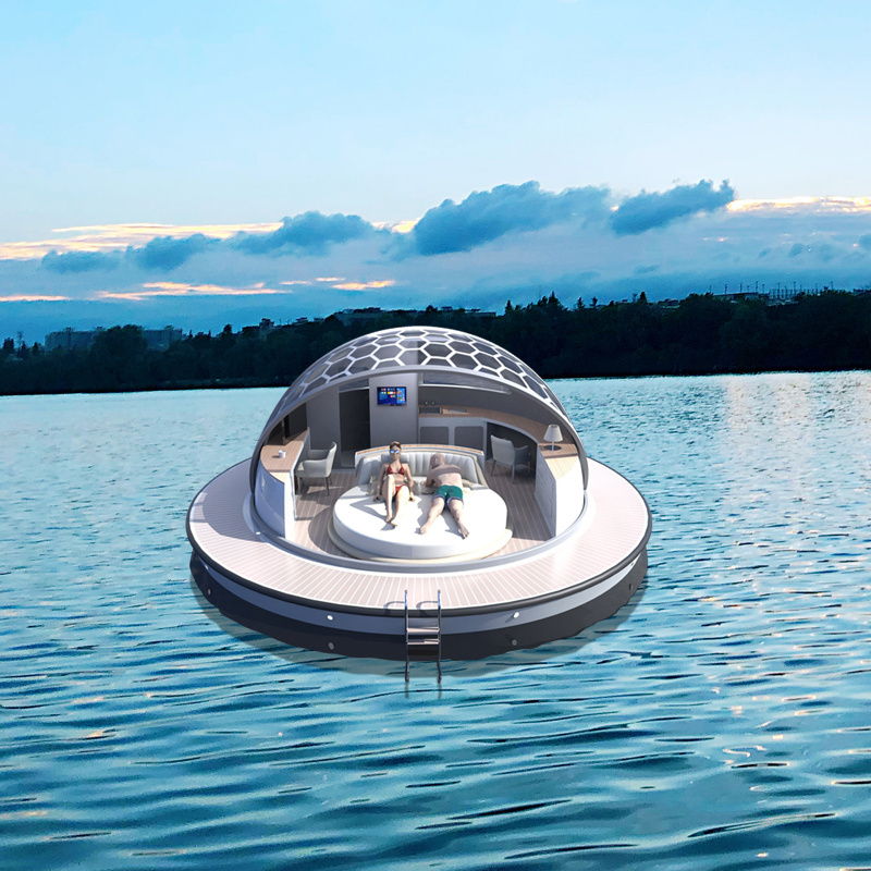 Modern house boat luxury floating Outdoor leisure floating tent house