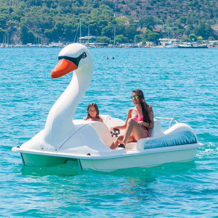 Beach paddle swan boat fiberglass swan pedal boat