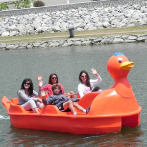 Yellow duck pedal boat for 3-4 person family leisure duck pedalo boat