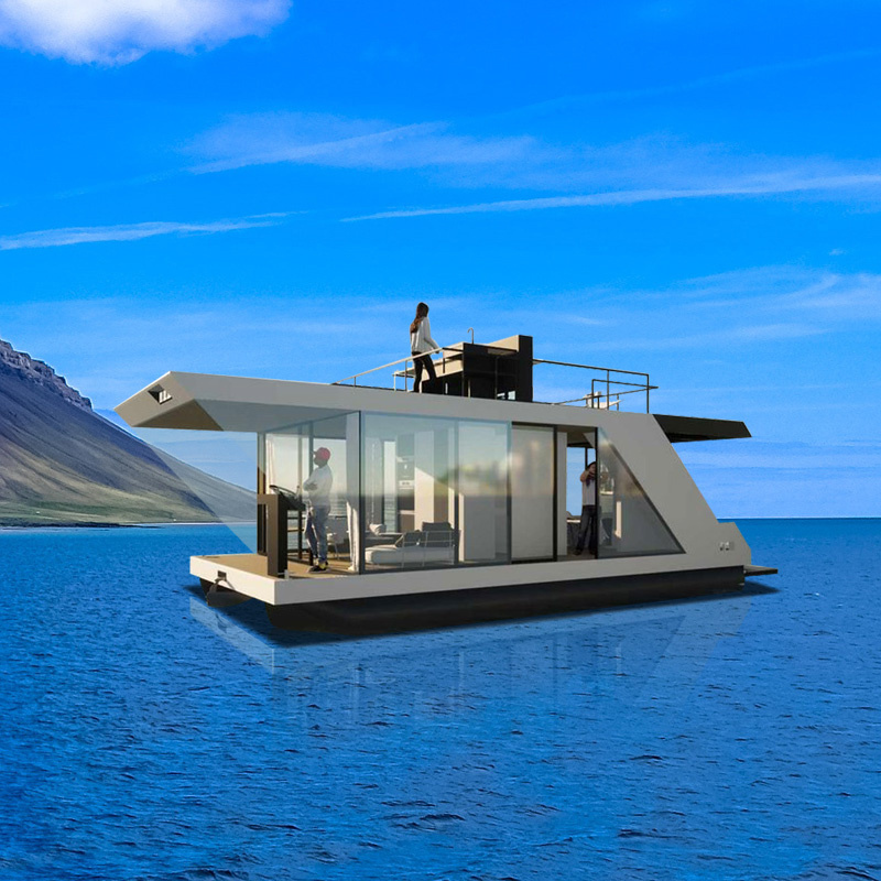 Luxury Houseboat Made In China Oem Floating Cabin Pontoon House Boat For Sale