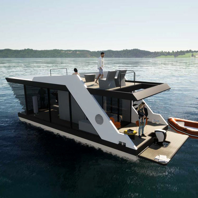 Luxury Houseboat Made In China Oem Floating Cabin Pontoon House Boat For Sale