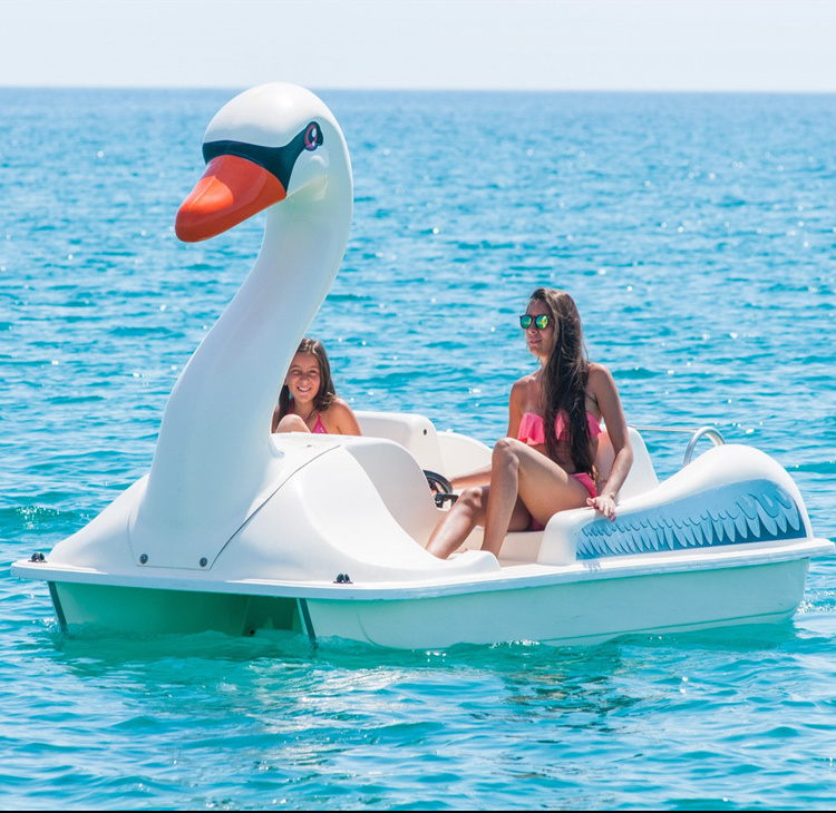 Fiberglass Cute Swan In Water Bike Pedal Boats Kids Aqua Kids Boats For Water Park