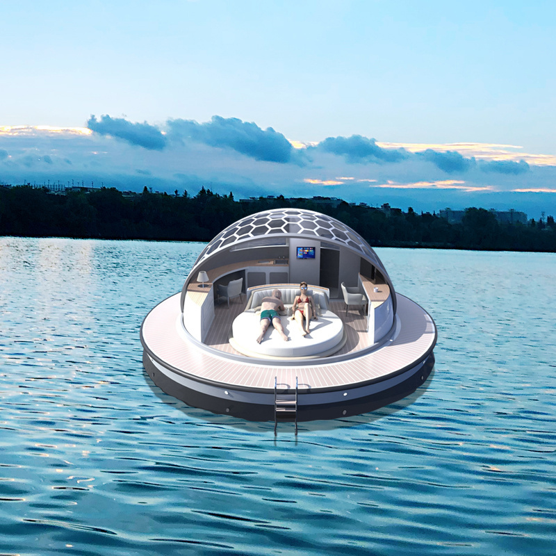 Modern house boat luxury floating Outdoor leisure floating tent house