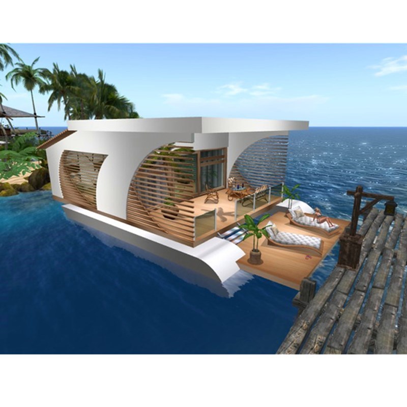 Water Building Floating Home Mobile Homes Floating Hotel Floating Restaurant Prefab Villa Modular Home On Water With Furniture