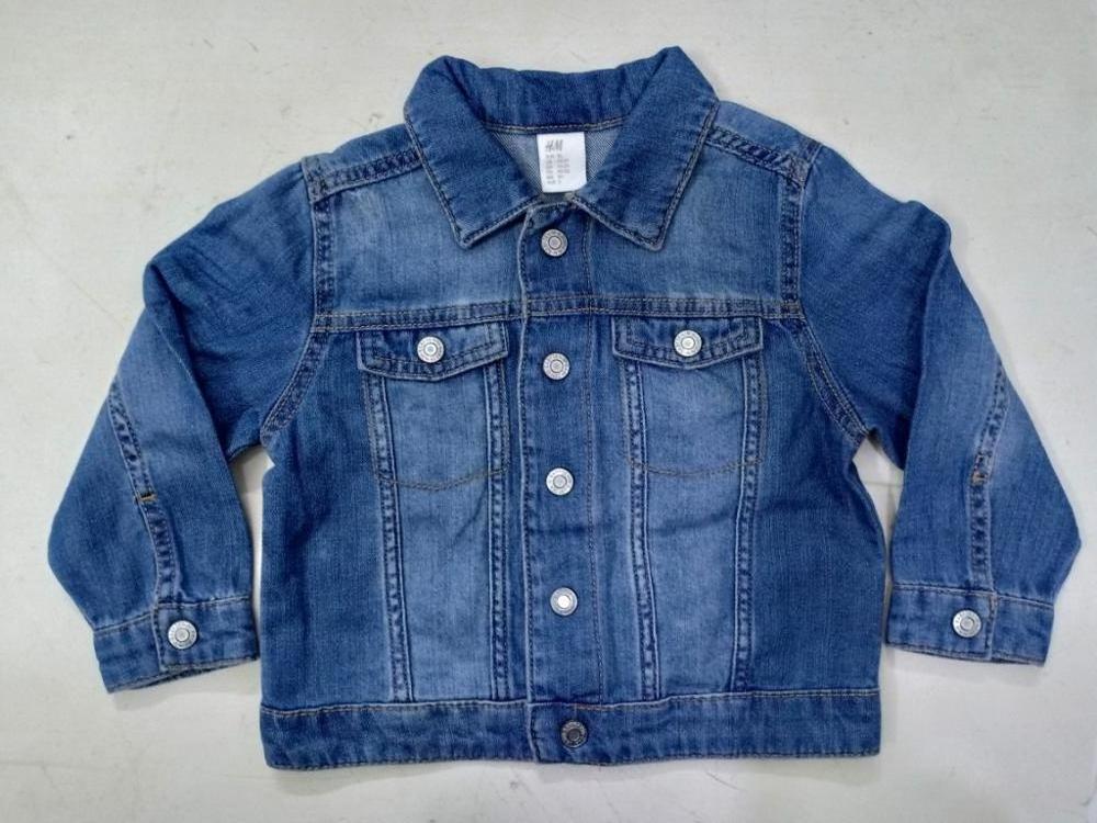 Premium Quality Original Branded Labels Boy's Kids Cotton Long Sleeve Trendy Denim Jeans Coat Jacket  Bangladeshi Stock Lot