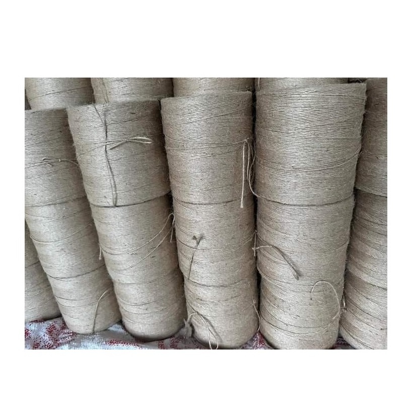 Made In Bangladeshi Factory Natural Raw Jute Yarn Standard Quality Customize Eco-friendly Wholesale 100% Nature Jute Yarn. BD