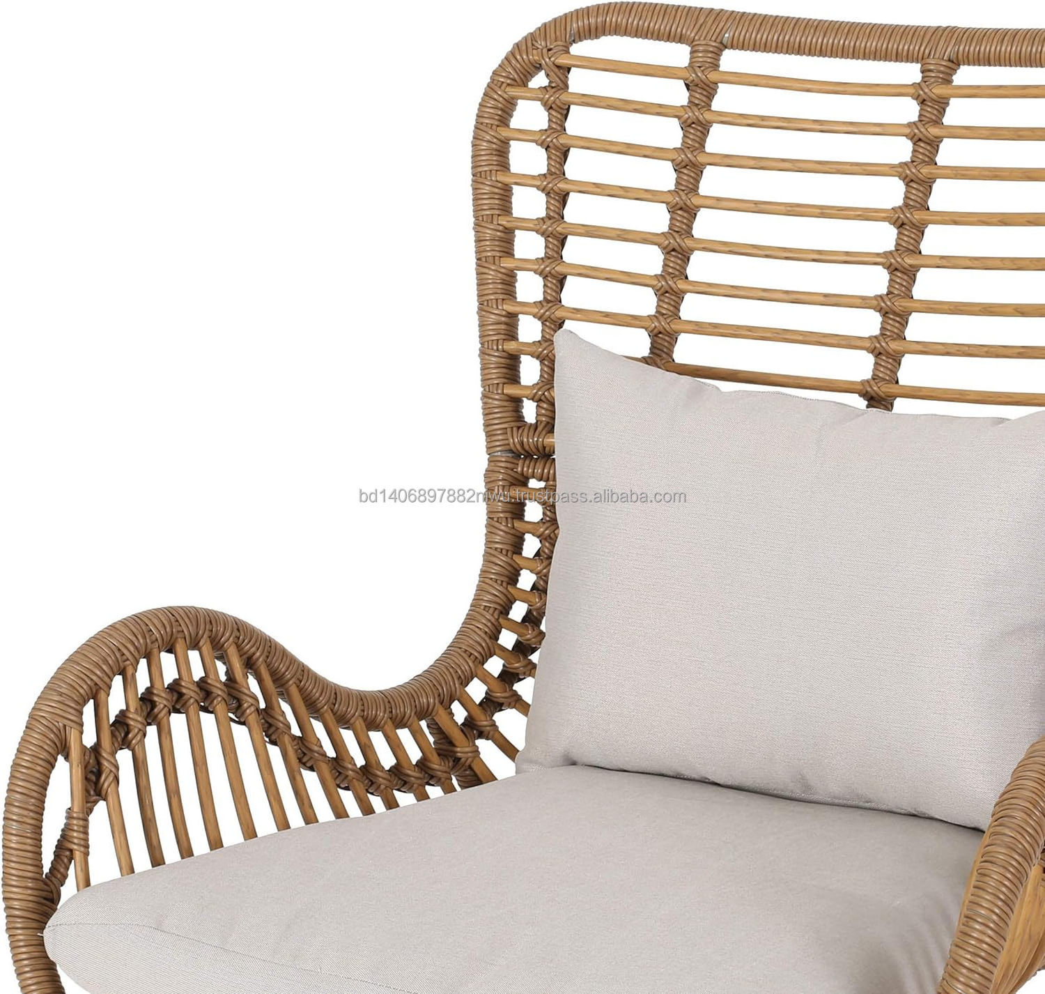 Rattan Outdoor Dining Chairs, 500lbs, Beige rattan chair exclusive design easy move home use hotel chair lovey chai