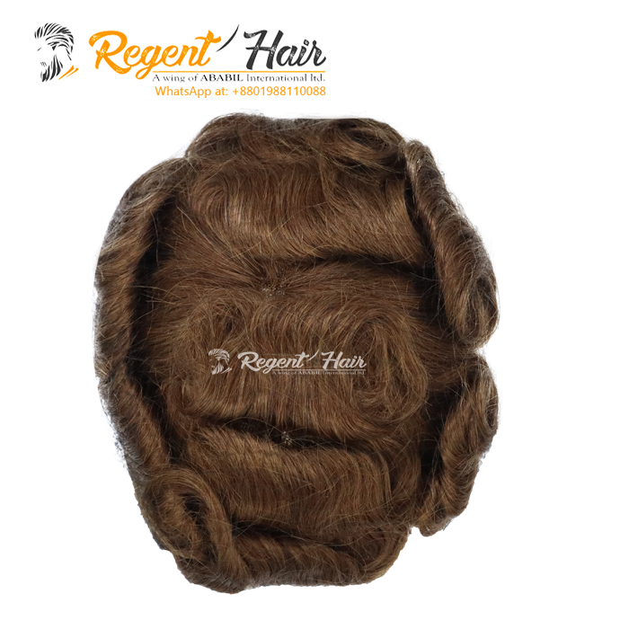 Wholesale Price Toupee Indian Remy Hair Thin Skin Men Toupee Human Hair System French Lace Toupee Export From Bangladesh