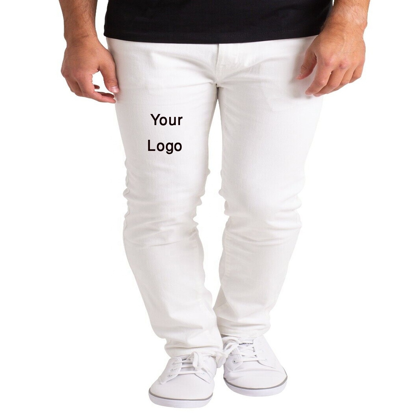 Custom Logo Stylish New Designer Embroidered Jeans Tapered Mens Scratch Pants Fit Slim, Regular Skinny Jeans Men Jeans