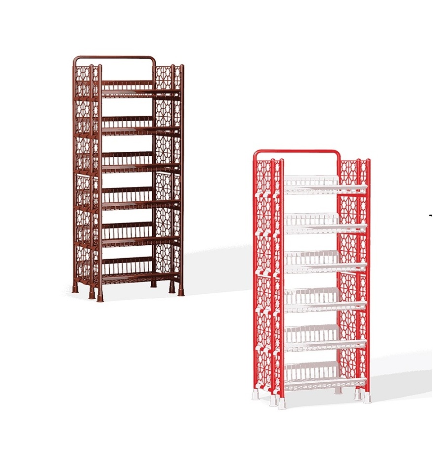 Sturdy Plastic Elegant Looking Storage Racks 6 partition Foldable Adjustable Easily Use Easy To Setup Wholesale Reasonable Price