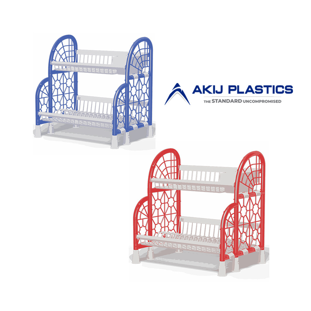 Multi Purpose Plastic Sturdy Strong Kitchen & Home Plastic Rack Foldable Portable Well Designed Wholesale Price From Bangladesh