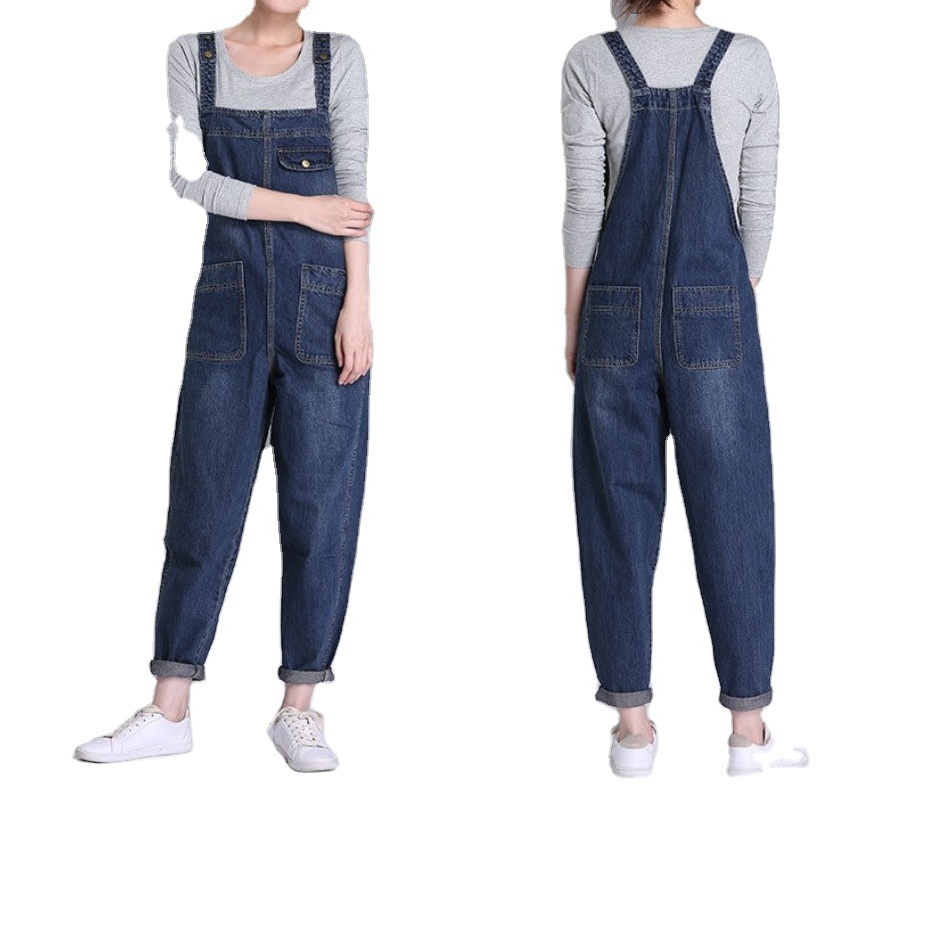 Women's Sleeveless Rompers Overall Jeans Jumpsuit Denim Women Full Length Denim Overalls Strapless Denim Export From BD