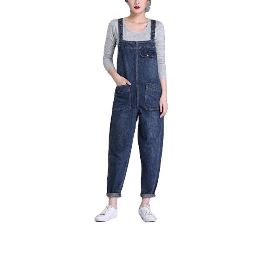 Women's Sleeveless Rompers Overall Jeans Jumpsuit Denim Women Full Length Denim Overalls Strapless Denim Export From BD