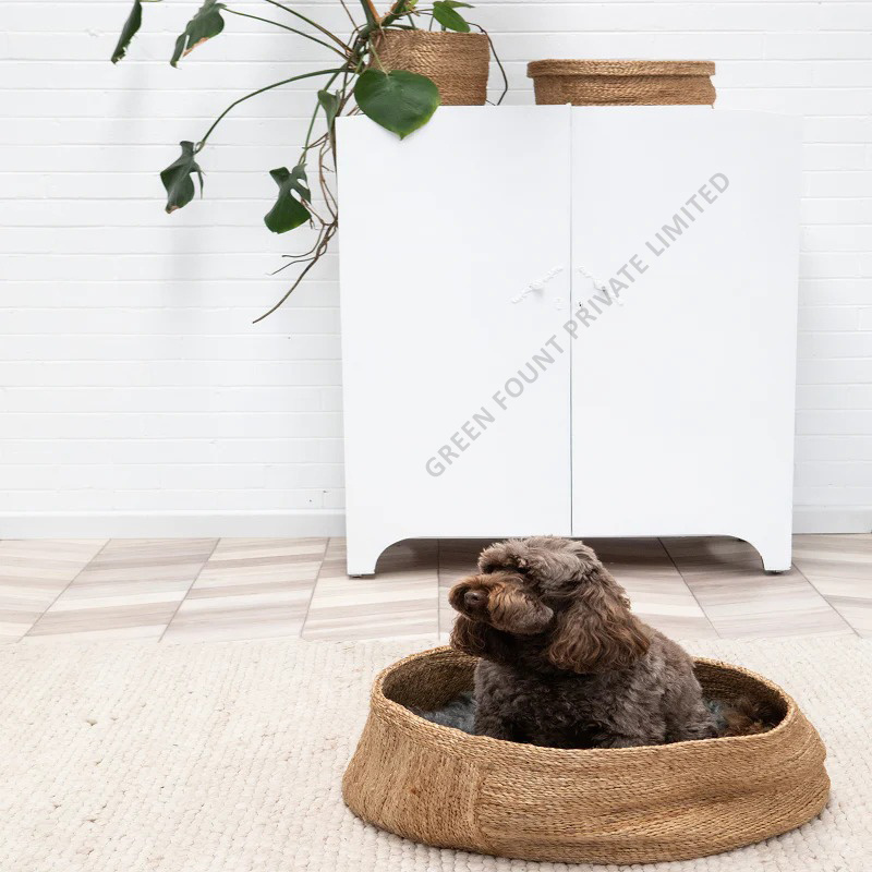 Eco Comfort Cozy Nest Jute Pet Bed Optimal Comfort and Support Sustainable Jute Wholesale Basket Pets Jute Bed from Bangladesh