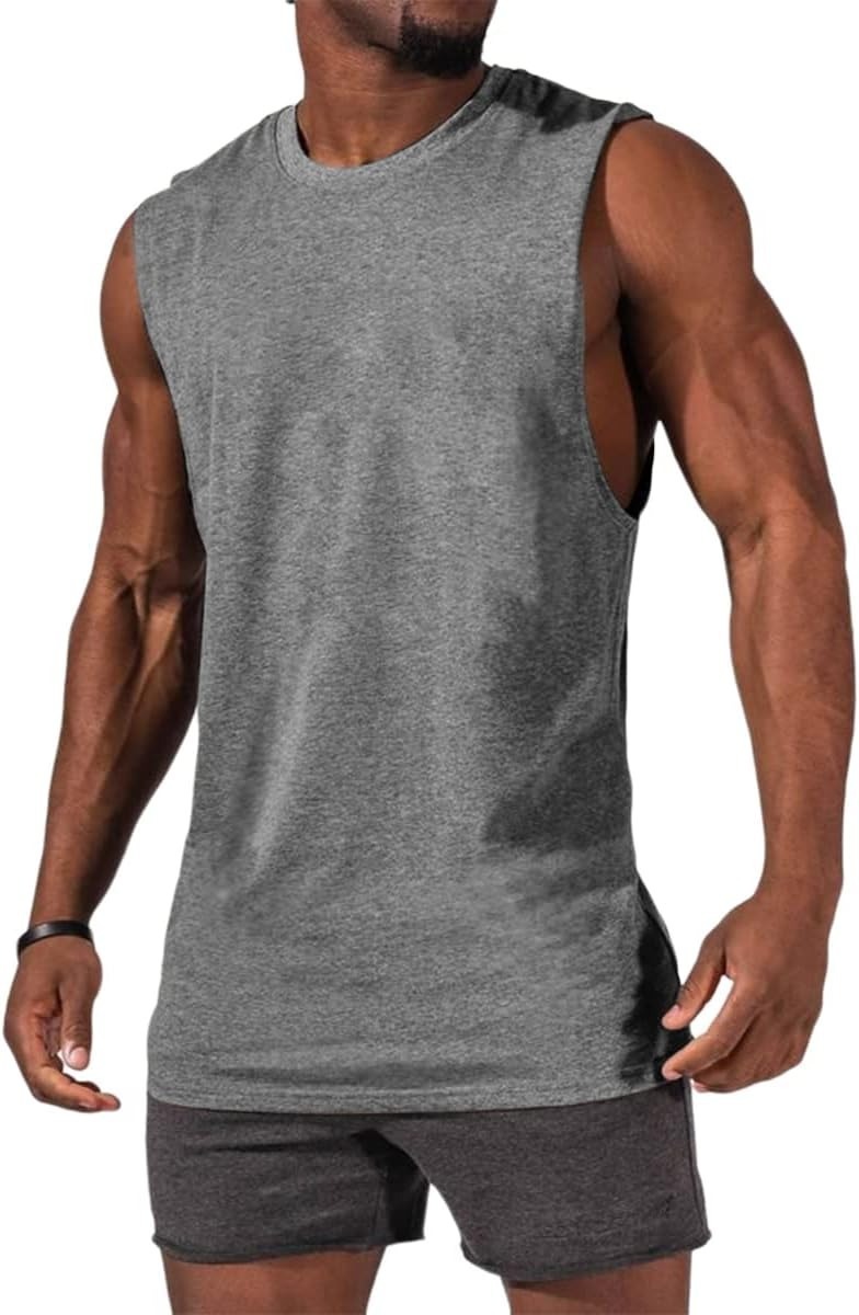 Custom Logo Running Workout Athletic Casual O-Neck Men's Tank Tops High Quality Fitness Gym Quick Dry Bamboo Fiber Undershirt