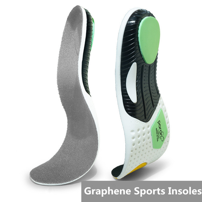 Men's and women's all-season new graphene shock absorption cushioning sports insoles