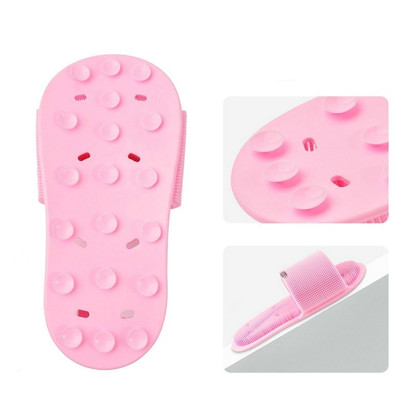 Exfoliate Dead Skin New Soft Silicone Foot Massage Shower Slipper Shower Foot Scrubber Health Care Bathroom Products