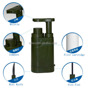 filter water mini 0.01um uf filter with KDF and activated carbon fiber survival water filter for outdoor and emergency