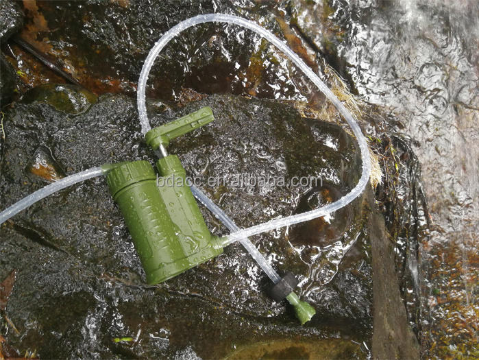 filter water mini 0.01um uf filter with KDF and activated carbon fiber survival water filter for outdoor and emergency