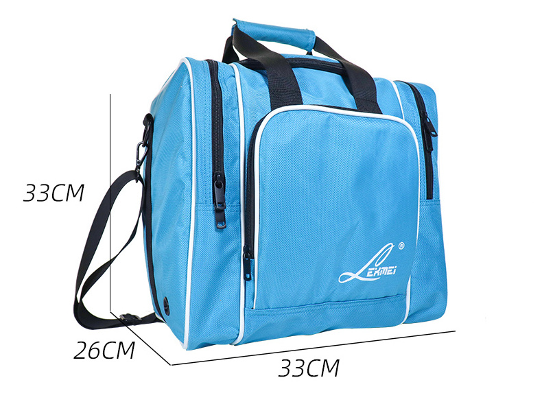 Durable Single Bowling Ball Carry Bag With Extra Storage Pockets Sports Racket Bag