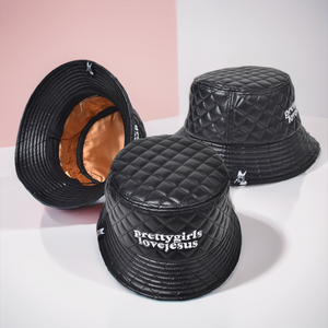 Autumn/Winter Thickened Chapeau Seau Cap Solid Quilted Plaid Fisherman Custom Sombrero De Cubo Bucket Hat