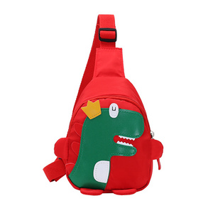 Custom Cartoon Little Dinosaur Cute School messenger Bag Multicolor Nylon Kids' Shoulder Handbag Chest Bags for Children