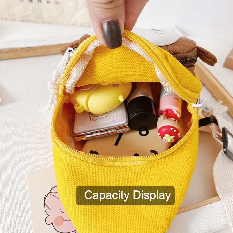 New Multicolor Cute Cartoon Monkey Canvas Toddler Shoulder Chest Bag Children Fanny Pack Waist Bag For Kids