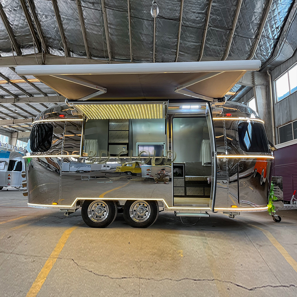 China Outdoor Food Car / Fast Food Truck for sale / Electrical Stainless Steel Mobile Food Cart