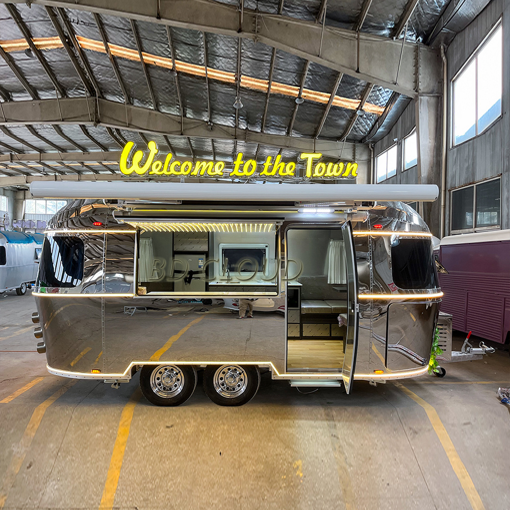 China Outdoor Food Car / Fast Food Truck for sale / Electrical Stainless Steel Mobile Food Cart