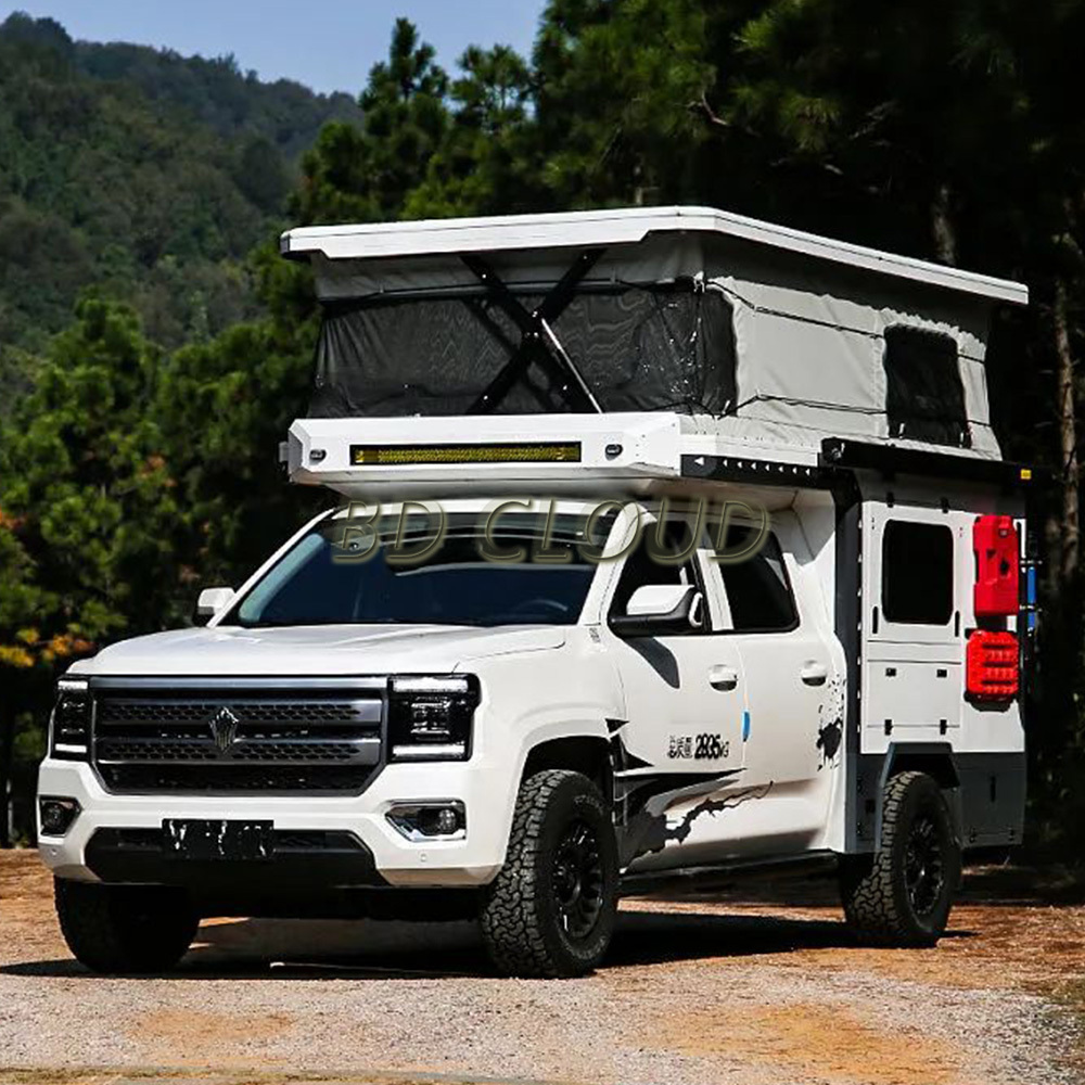 Galvanized sheet Profile steel 4x4 FRP pick up truck camper slide on camper trailer with kitchen in 2024