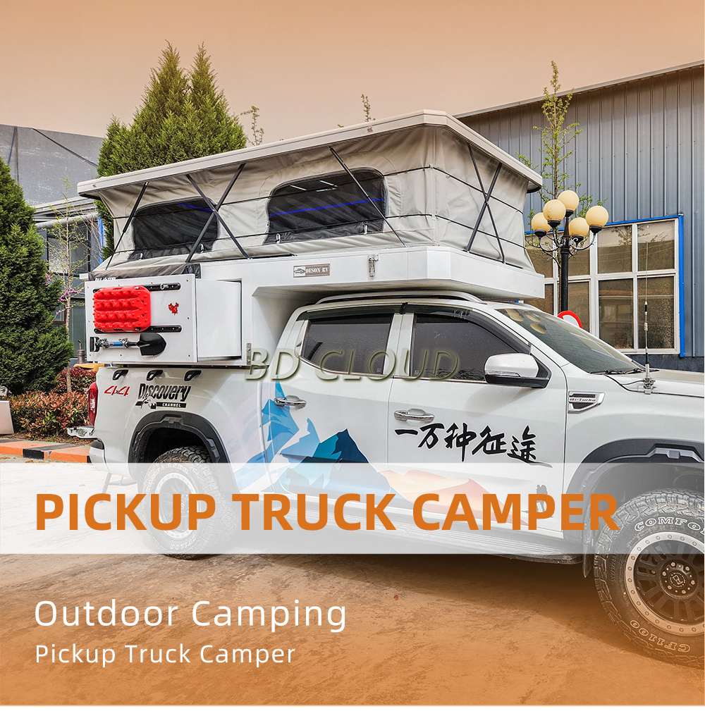 structure  4X4 pickup truck camper pickup camper High Quality Pickup RV Camping Trailer Luxury Mobile Off-Road RV Box Camper