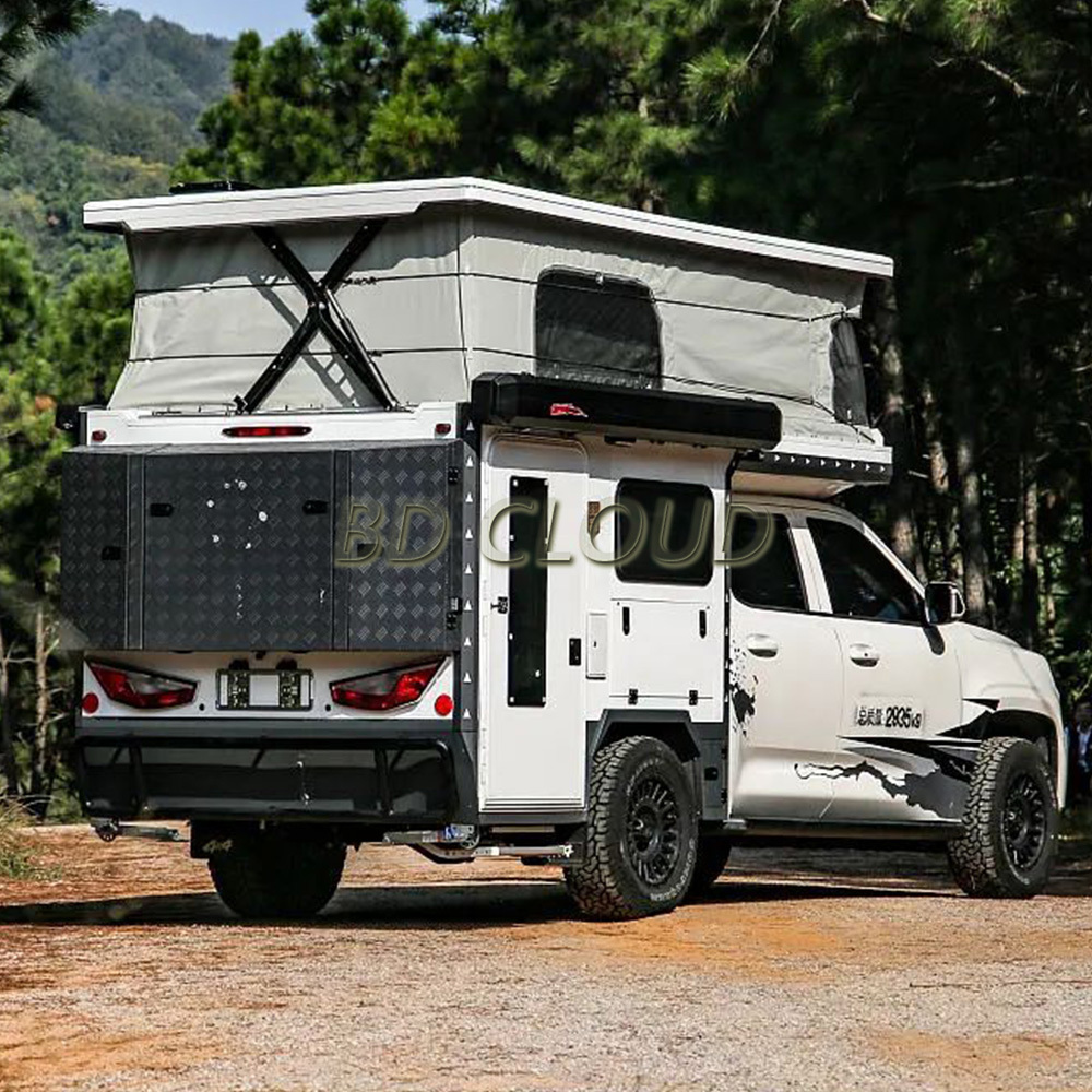 Galvanized sheet Profile steel 4x4 FRP pick up truck camper slide on camper trailer with kitchen in 2024