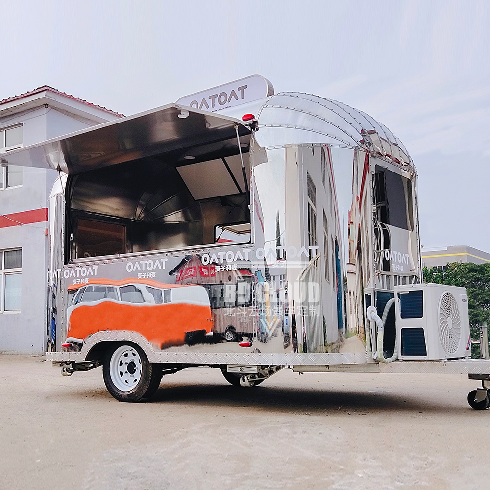 BD Cloud air stream Mobile soft ice cream food trailers popcorn trailers for sale