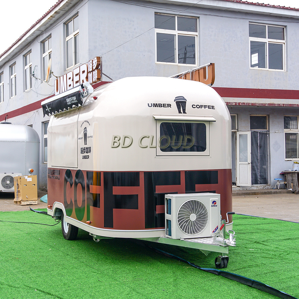 Factory sale ready made mobile food trailer coffee kiosk