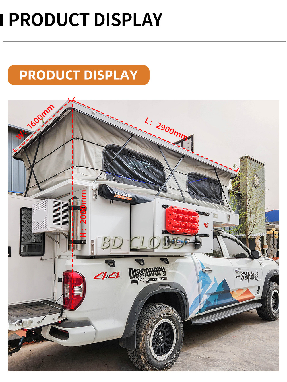 structure  4X4 pickup truck camper pickup camper High Quality Pickup RV Camping Trailer Luxury Mobile Off-Road RV Box Camper