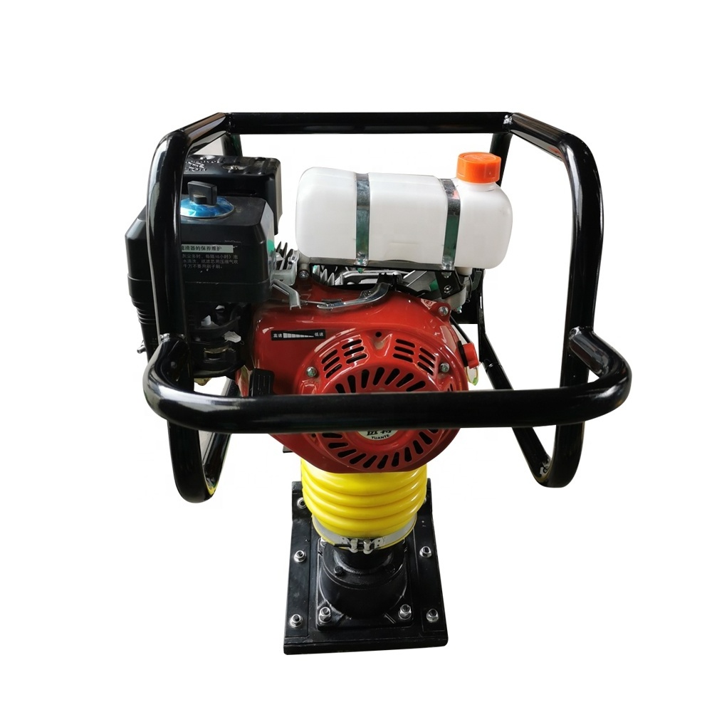 Vibrating portable gasoline plate compactor