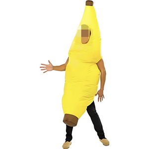 adult Funny Inflatable sexy fruit Banana man Yellow Adult mascot Costume teens kids unisex  Halloween cartoon Costumes