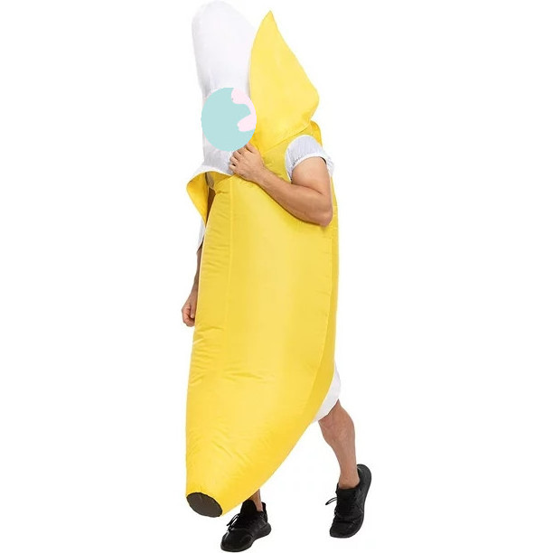 adult Funny Inflatable sexy fruit Banana man women Yellow Adult mascot Costume teens kids unisex  Costumes