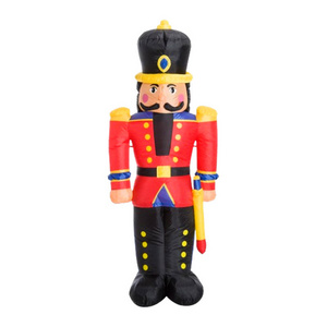 custom 3-10ft outdoor 6ft 6 foot nutcracker 180cm Soldier  christmas  inflatable decoration with led light