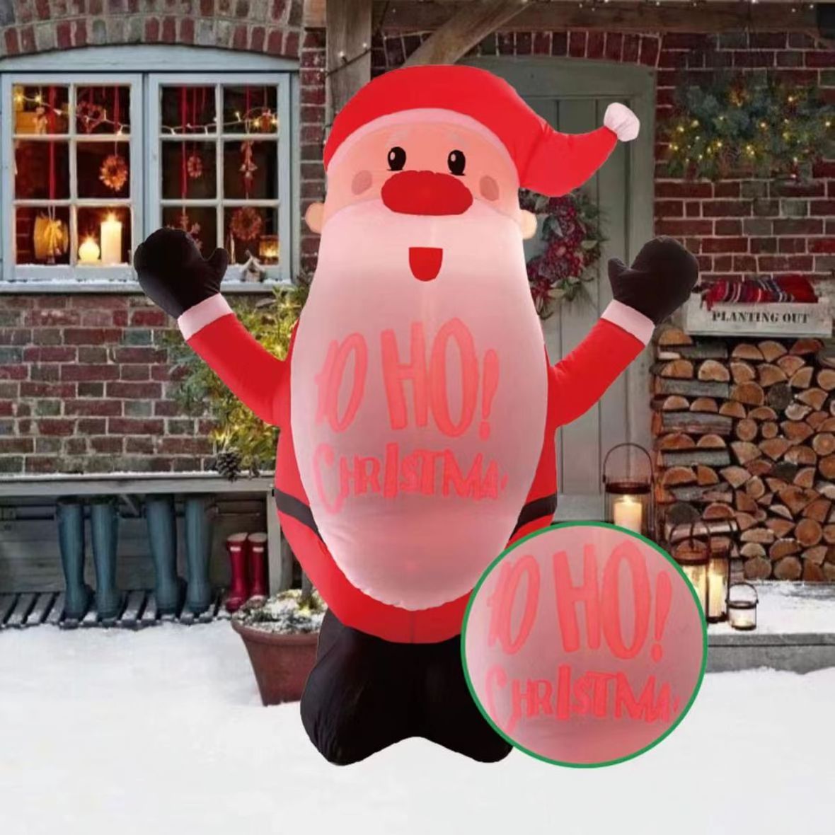 Giant Christmas Inflatable baubles 10m Santa Claus  6m Outdoor Decoration for Yard  Holiday Party Decor