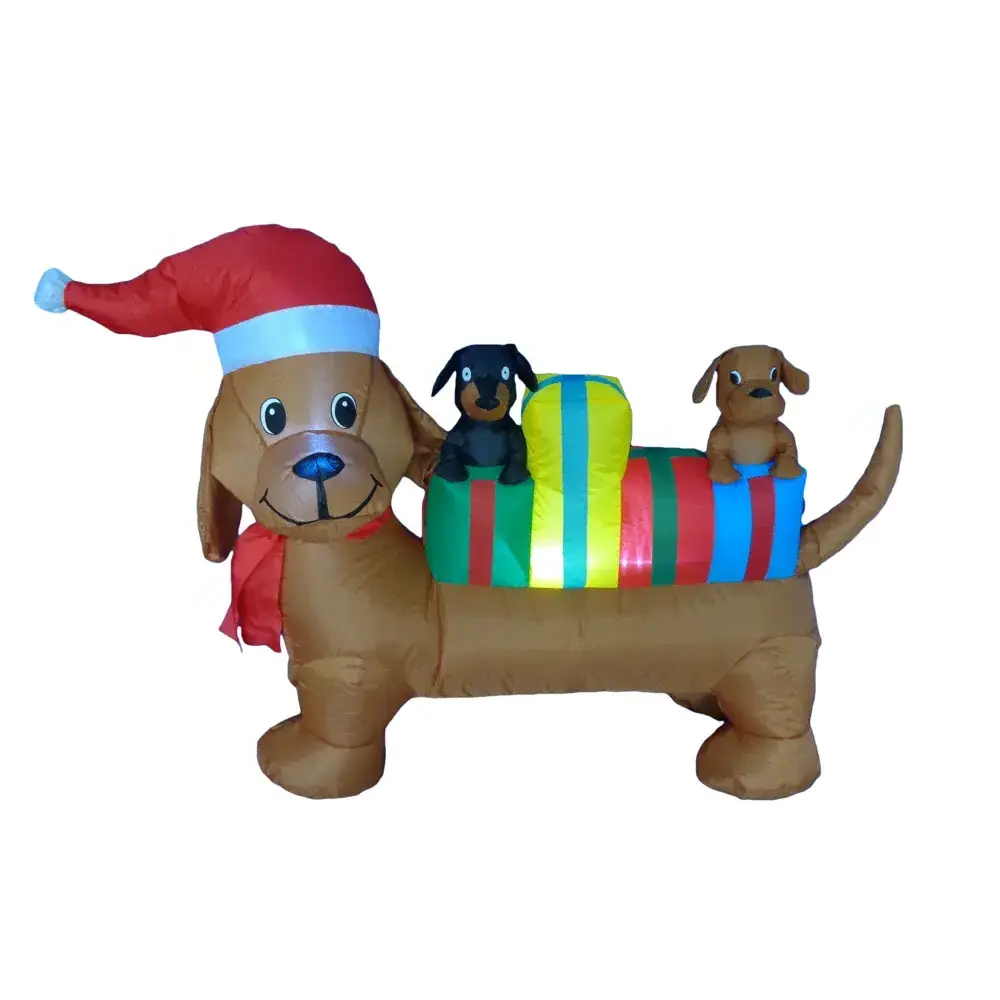 outdoor christmas decoration supplies LED Inflatable  Christmas dog Dachshund Yard Decoration  gift  ornaments