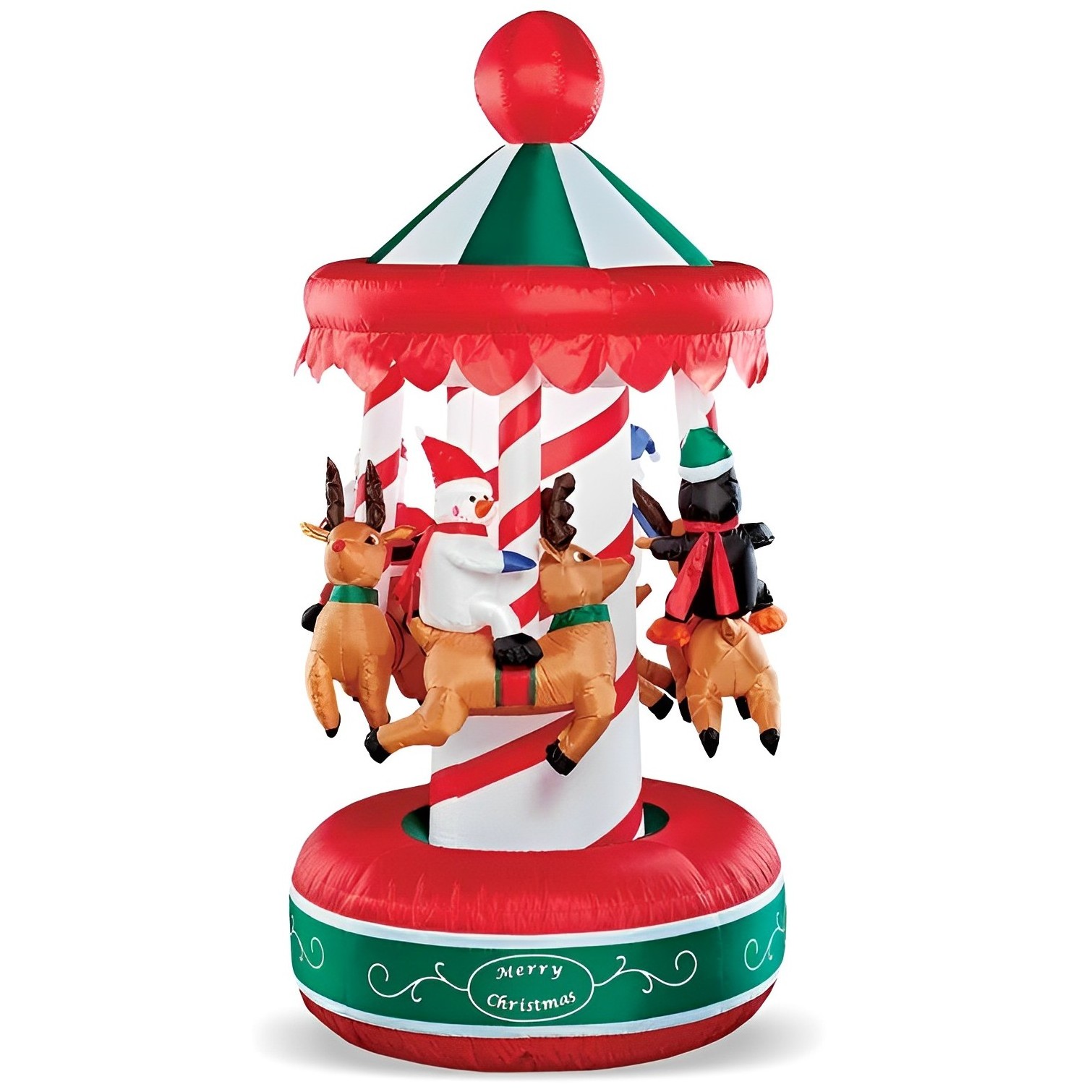 Outdoor Christmas Inflatable merry go round Decoration Carousel navidad 2024 natal adornos de navidad productos novedosos 2023