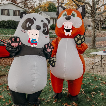 mascotte Halloween giant Inflatable Panda mascot Costume custom Adult disfraz de oso panda maskot costume adult