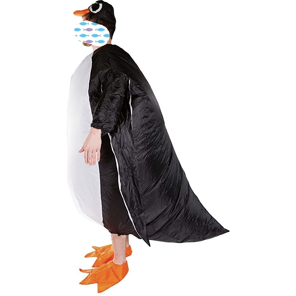 madagascar mascot Hot Sale Giant Fancy Dress Penguin mascotte mascot Big Bird Inflatable Costume for Adults