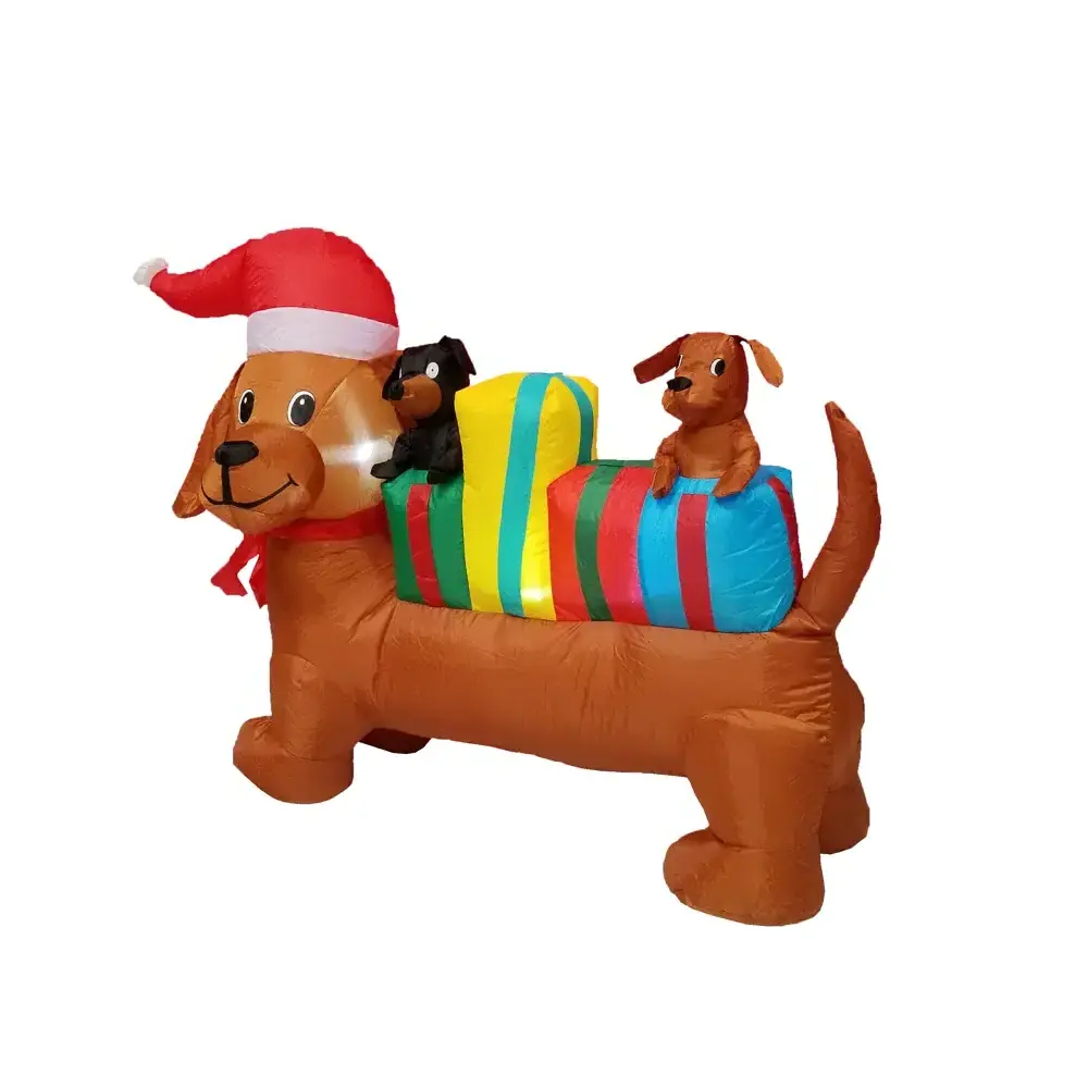 outdoor christmas decoration supplies LED Inflatable  Christmas dog Dachshund Yard Decoration  gift  ornaments