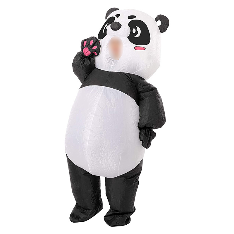 Halloween Party Disfraz Inflable De Panda Cosplay Blow Up Suit Adult Kid Children Panda Inflatable Costume For Adults